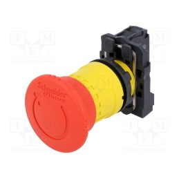 1 pcs x SCHNEIDER ELECTRIC - XB5AS8442 - Switch: emergency stop, 22mm, Stabl.pos: 2, NC, red, none, 3A/240VAC