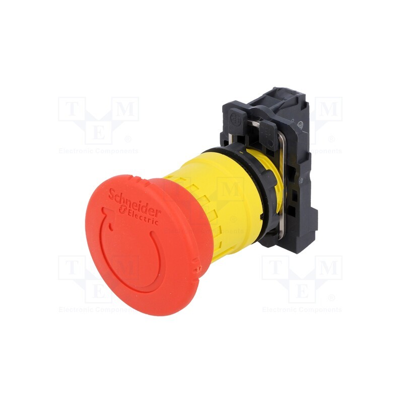 1 pcs x SCHNEIDER ELECTRIC - XB5AS8442 - Switch: emergency stop, 22mm, Stabl.pos: 2, NC, red, none, 3A/240VAC