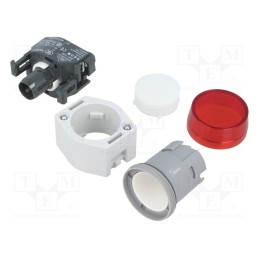 1 pcs x EAO - 704.000.2 - Control lamp, 22mm, OptoHiT, -40÷55°C, Ø22.3mm, IP65, red