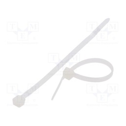 100 pcs x FIX&FASTEN - FIX-S-3.6X100/N - Cable tie, L: 100mm, W: 3.6mm, polyamide, 177N, natural, Ømax: 21mm