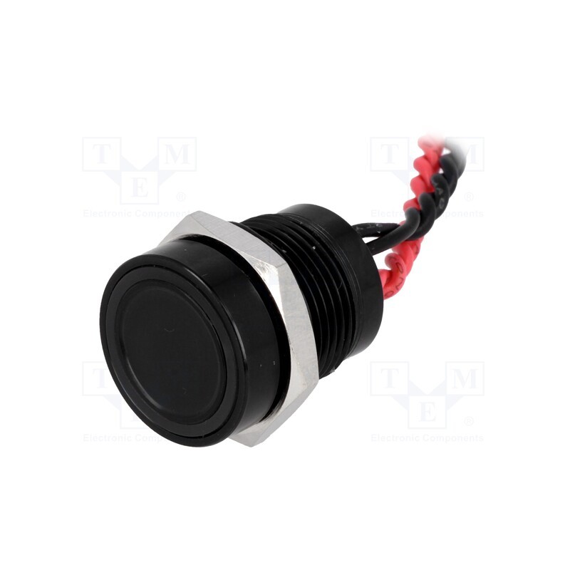 1 pcs x ONPOW - PS165P10YBK1R24V - Switch: piezoelectric, Pos: 2, SPST-NO, 0.2A/24VAC, 0.2A/24VDC