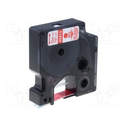 1 rol x DYMO - S0720520 - Tape, 12mm, 7m, transparent, Character colour: red