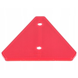 Triangular red reflector, screwed on, 140x125mm
