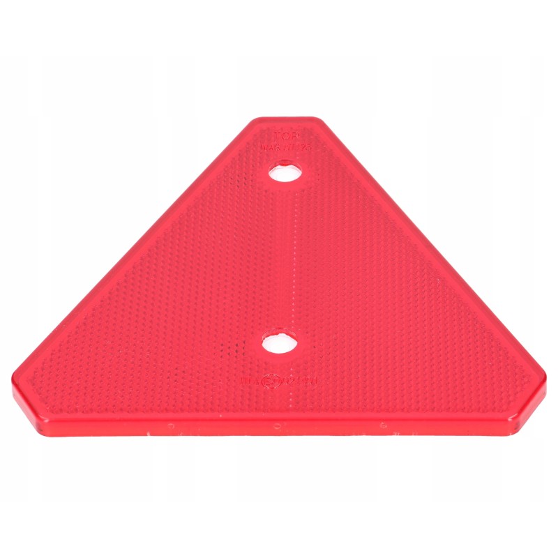 Triangular red reflector, screwed on, 140x125mm