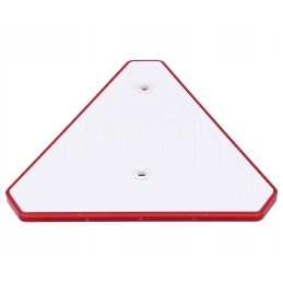 Triangular red reflector, screwed on, 140x125mm