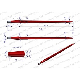 Zadowacza red straight 810 mm round Warynski