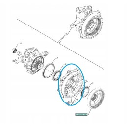 Front wheel hub new holland tm t7 case mxm