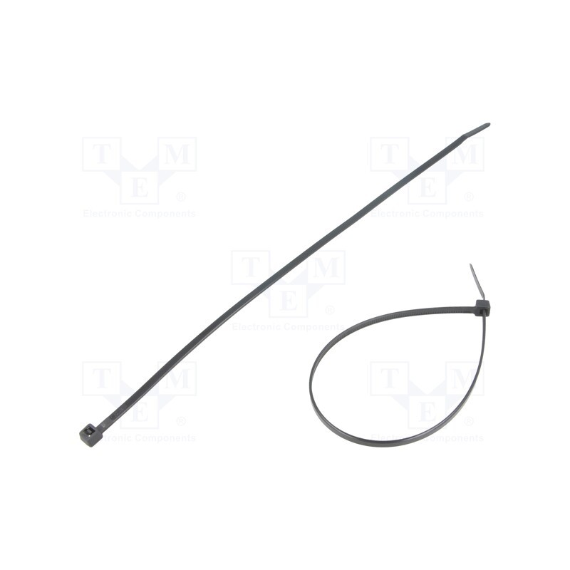 100 pcs x FIX&FASTEN - FIX-S-3.6X250/BK - Cable tie, L: 250mm, W: 3.6mm, polyamide, 177N, black, Ømax: 66mm