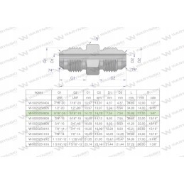 Inch hydraulic connector bb 9 16 unf jic