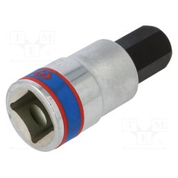 1 pcs x KING TONY - 602519 - Socket, socket spanner, HEX 19mm, 3/4', 80mm, short