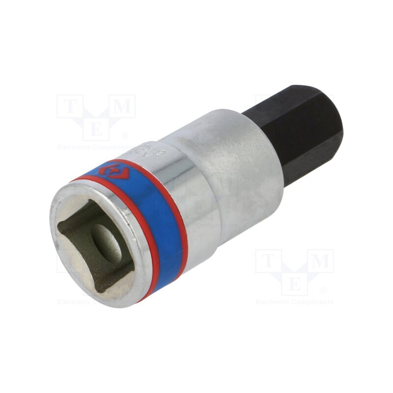 1 pcs x KING TONY - 602519 - Socket, socket spanner, HEX 19mm, 3/4', 80mm, short