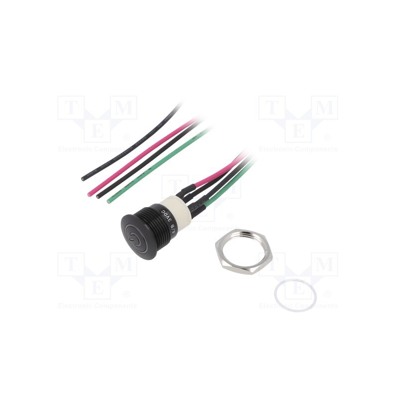 1 pcs x E-SWITCH - PVA6LRPW1141 - Switch: vandal resistant, Pos: 2, SPST-NO, 2A/36VDC, IP67, OFF-ON