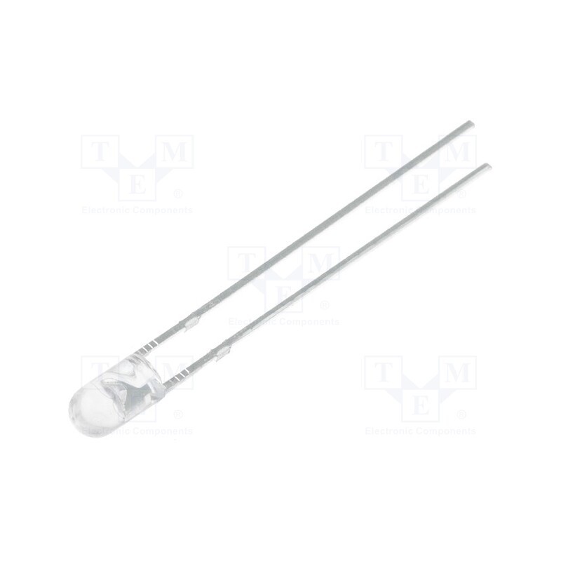 1 pcs x OPTOSUPPLY - OSW5YK3131B-NO - LED, 3mm, white cold, 3000mcd, 30°, Front: convex, 2.9÷3.6V