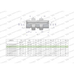 Hydraulic connector bb 1 4 bsp xsv 2 pcs