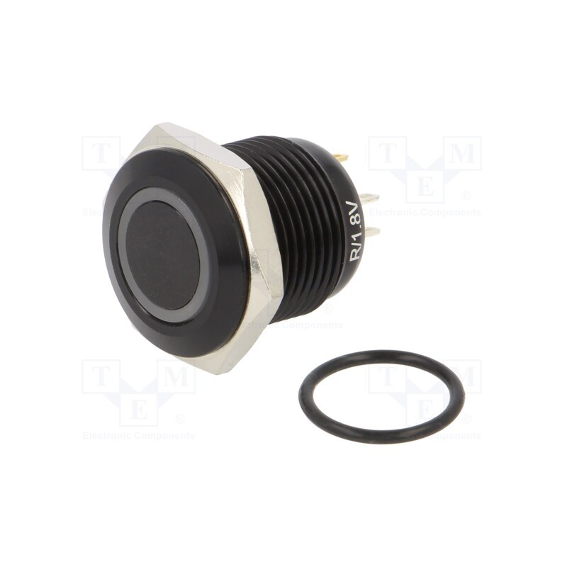 1 pcs x E-SWITCH - PV6F24011-3R1 - Switch: vandal resistant, Pos: 2, SPST-NO, 2A/48VDC, IP65, OFF-(ON)