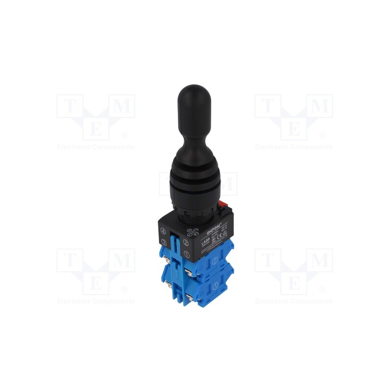 1 pcs x ONPOW - LAS0-K-40C43 - Switch: joystick, 22mm, Stabl.pos: 1, NO x4, black, none, 3A/220VAC
