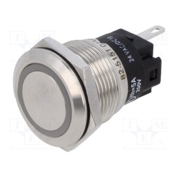 1 pcs x EAO - 82-5151.01A4 - Indicator: LED, flat, red/green, 24VDC, 24VAC, Ø19mm, Body: silver