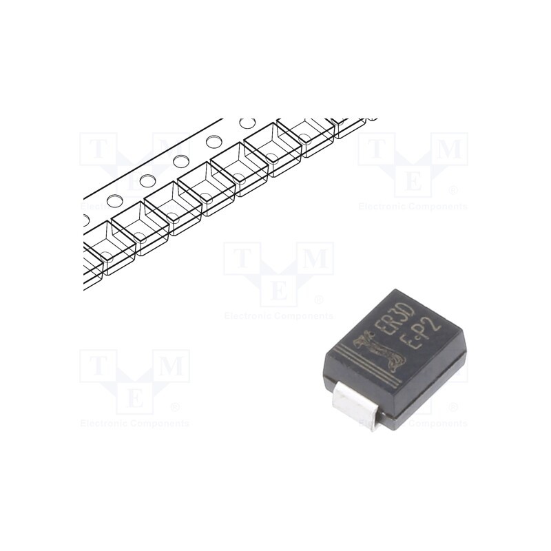 5 pcs x DIOTEC SEMICONDUCTOR - ER3DSMB - Diode: rectifying, SMD, 200V, 3A, 35ns, SMB, Ufmax: 0.9V, Ifsm: 112A