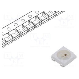 1 pcs x Inolux - IN-PI55TATPRPGPB - Programmable LED, SMD, 5050,PLCC4, RGB, 5x5x1.6mm, 4.5÷5.5V, 12mA