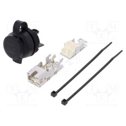 1 pcs x WEIDMu00dcLLER - IE-FCM-RJ45-FJ-P - RJ45 socket, 22mm, FrontCom, -40÷70°C, Ø22mm, IP65, black