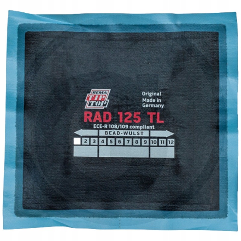 Tip top repair insert for 115 x 1 radial tires