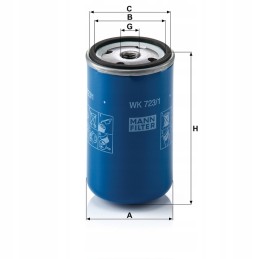 Fuel filter 71mm 62mm 124mm mann filter