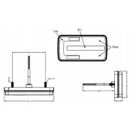 LED rear lamp with reflector for Ursus trailer
