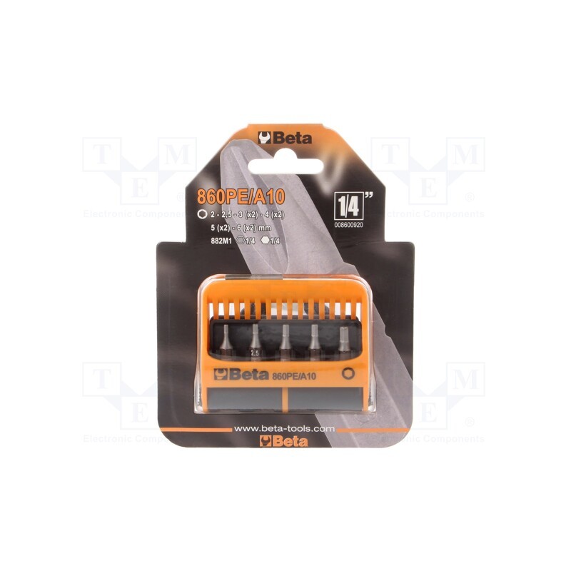 1 set x BETA - 860PE/A10 - Kit: screwdriver bits, hex key, Kit: universal magnetic holder