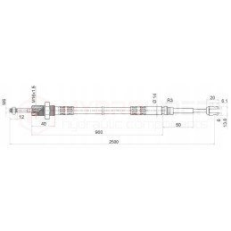 Joystick turn splitter cable for 2500 forks