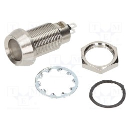 1 pcs x MARL - 512-532-23 - Indicator: LED, recessed, green, 24÷28VDC, Ø12.7mm, IP67, brass