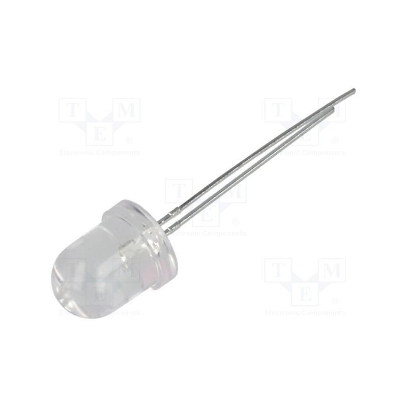 1 pcs x LUCKYLIGHT - LL-804PGC2C-G4-1BD - LED, 8mm, green, 18000÷30000mcd, 25°, Front: convex, 2.6÷3.8V