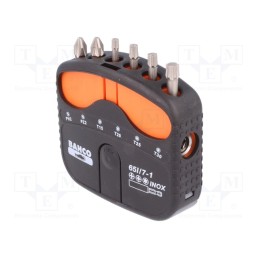 1 pcg x BAHCO - 65I/7-1 - Kit: screwdriver bits, Phillips,Pozidriv®,Torx®, 25mm, 7pcs.