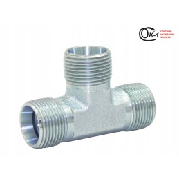 Hydraulic tee connector 3x m22x1 5 16l