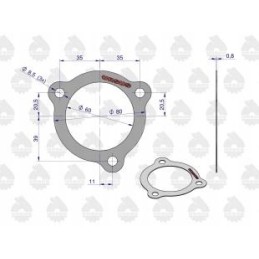 Thermostat gasket krazelit 0 8mm c 330 original