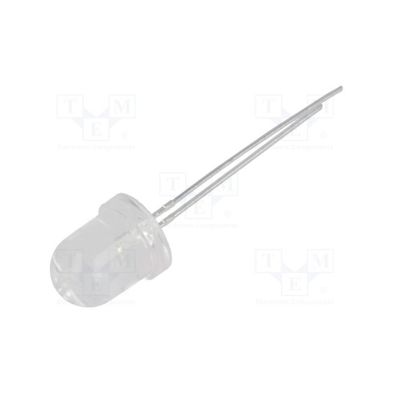 1 pcs x LUCKYLIGHT - LL-803UGD2C-2B - LED, 8mm, green, 20÷45mcd, 60°, Front: convex, 1.6÷2.6V