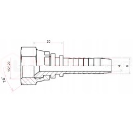 Dkj cuff dn6 1 2sn unf1 2 20 x10 hydrolider
