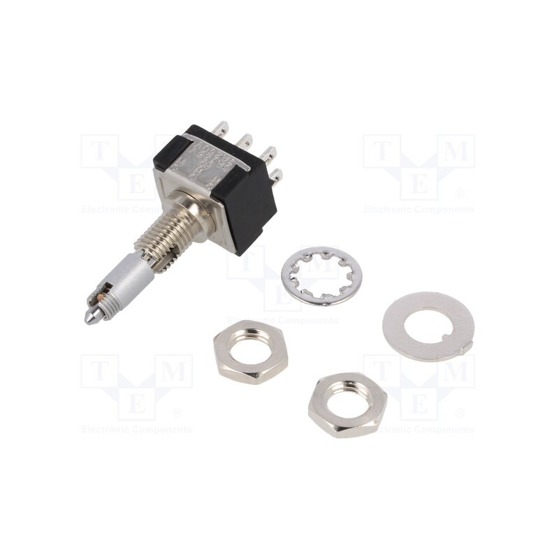 1 pcs x KNITTER-SWITCH - MTL 206 P - Switch: toggle, Pos: 3, DPDT, ON-OFF-ON, 6A/125VAC, 6A/6VDC, 20mΩ