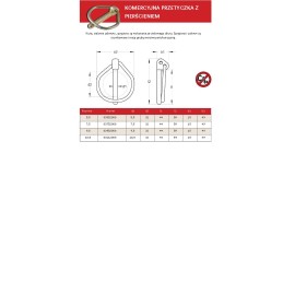 Commercial pin with ring 8x42 oe7 5