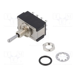 1 pcs x KNITTER-SWITCH - MTE 406 P - Switch: toggle, Pos: 3, 4PDT, ON-OFF-ON, 6A/125VAC, 6A/6VDC, 20mΩ