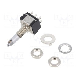 1 pcs x KNITTER-SWITCH - MTL 206 PA - Switch: toggle, Pos: 3, DPDT, ON-ON-ON, 6A/125VAC, 6A/6VDC, 20mΩ