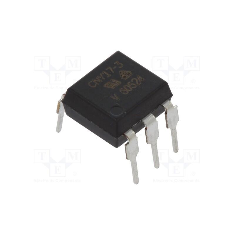 2 pcs x VISHAY - CNY17-3 - Optocoupler, THT, Ch: 1, OUT: transistor, Uinsul: 5.3kV, Uce: 70V