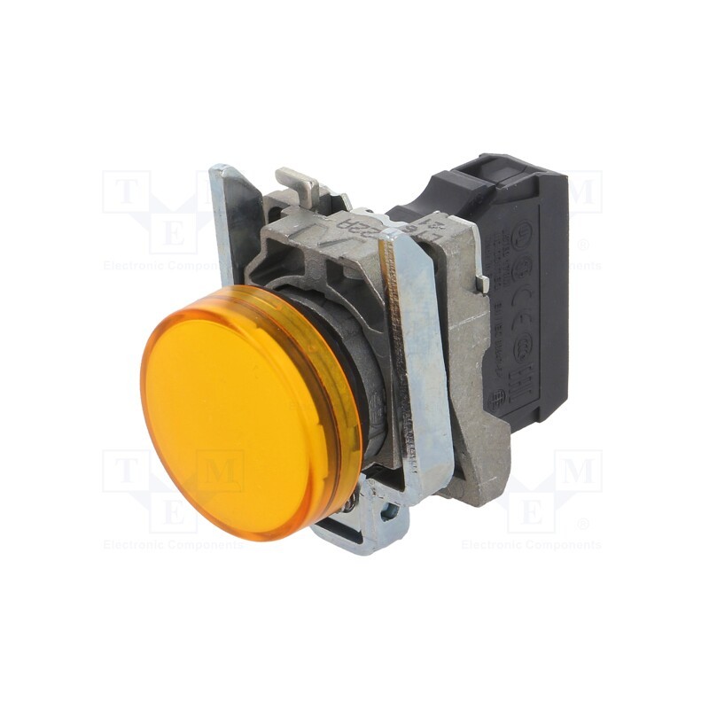 1 pcs x SCHNEIDER ELECTRIC - XB4BVB5 - Control lamp, 22mm, Harmony XB4, -25÷70°C, Illumin: ZBVB, Ø22mm