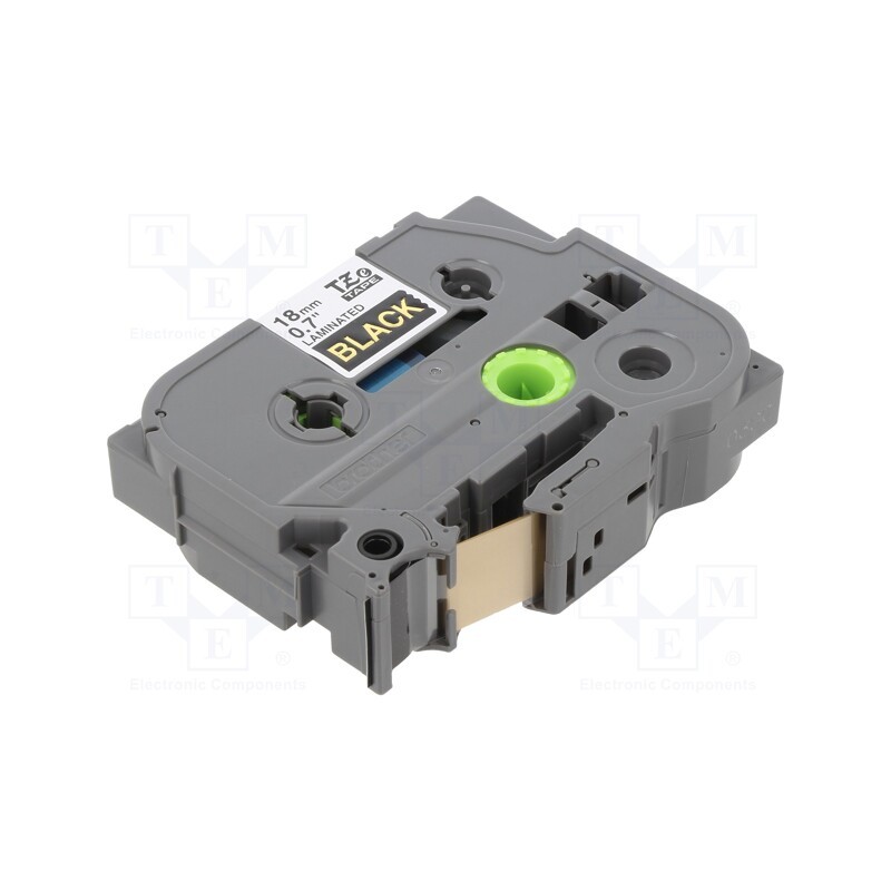 1 pcs x BROTHER - TZE-344 - Tape, 18mm, 8m, black, Character colour: golden, laminated,glued