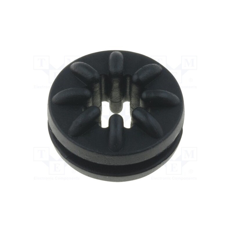 100 pcs x FIX&FASTEN - TGM-14 - Grommet, Ømount.hole: 9.5mm, black, Panel thick: max.1.6mm