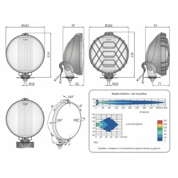 Fog light h3 wesem ho2 14960 183mm
