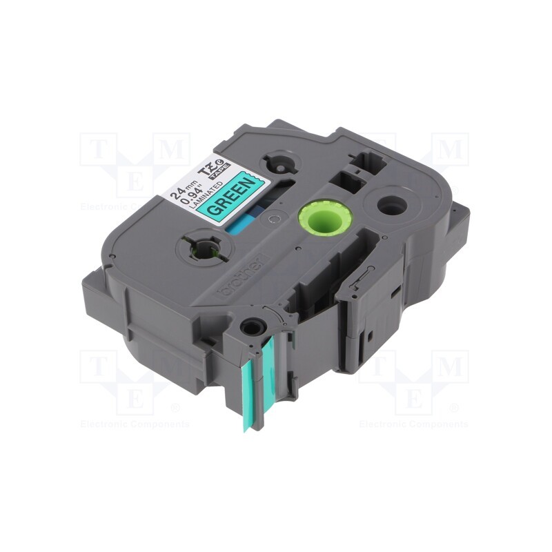 1 pcs x BROTHER - TZE-751 - Tape, 24mm, 8m, green, Character colour: black, laminated,glued