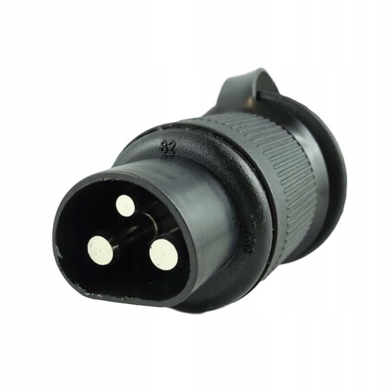 3-pin, 3-pole plug for tractor machines