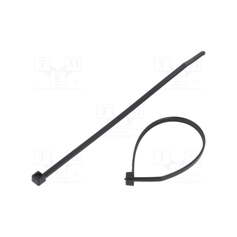 100 pcs x HELLERMANNTYTON - 112-03060 - Cable tie, L: 148mm, W: 3.5mm, polyamide, 135N, black, Ømax: 35mm