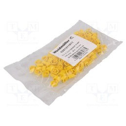 100 pcs x WEIDMu00dcLLER - CLI C 2-4 GE/SW 3 MP - Markers, Marking: 3, 4÷10mm, PVC, yellow, -30÷80°C, leaded, CLI C