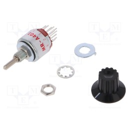 1 pcs x NKK SWITCHES - MRA403-A - Switch: rotary, Pos: 3, 4P3T, 0.01A/28VAC, 0.01A/28VDC, -10÷70°C